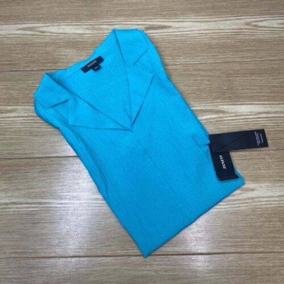 Alfani Tops - Alfani Womens Blouse V-Neck Size S Collared Sleeveless Breathable Top NWT